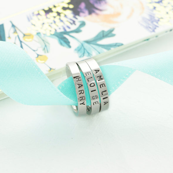 Banded Together Stamped Ring