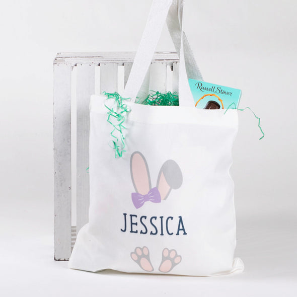 Bunny Ears Tote - Purple Bow