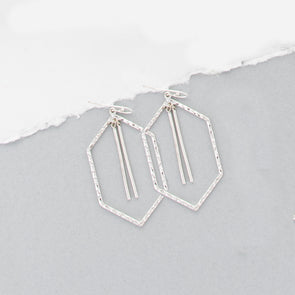 Be Fearless Earrings- Silvertone