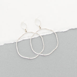 Show Stopper Earrings- Silvertone