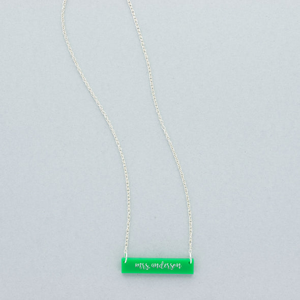 Acrylic Bar Necklace