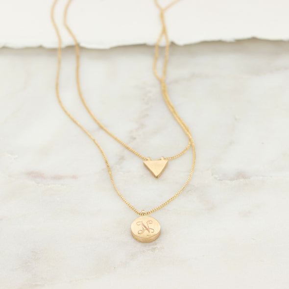 Ex's and O's Necklace - Goldtone