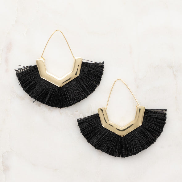 Gold Dust Earrings - Black