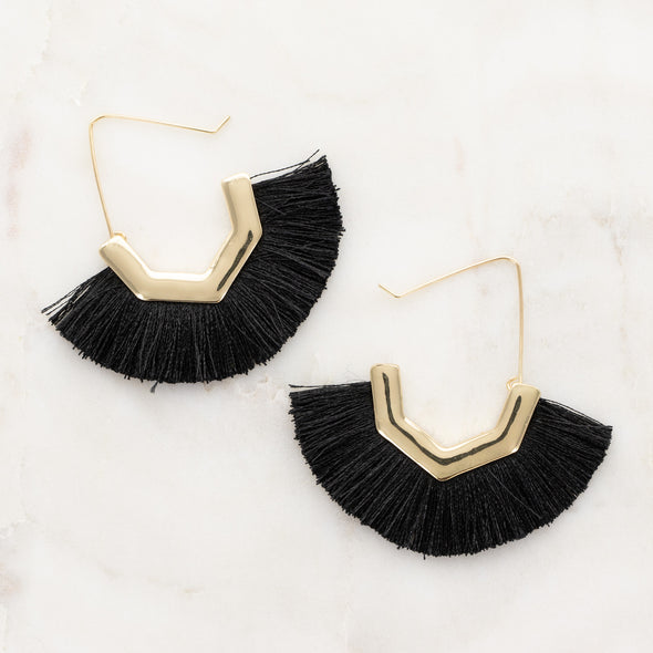 Gold Dust Earrings - Black