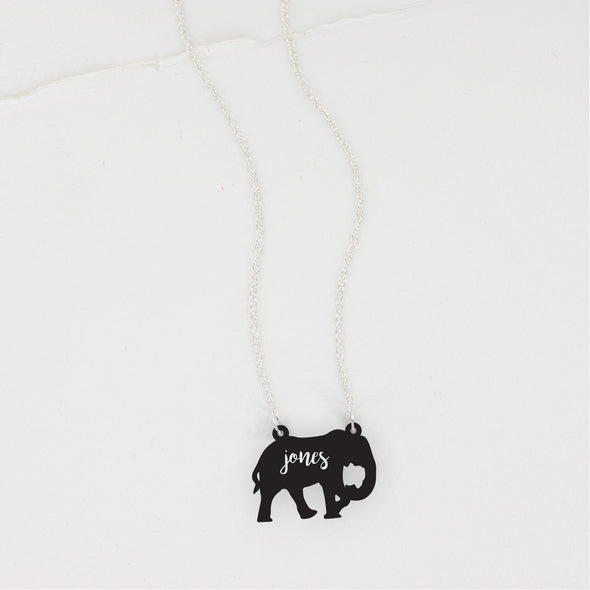 Elephant Acrylic Necklace