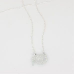 Elephant Acrylic Necklace