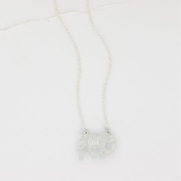 Elephant Acrylic Necklace