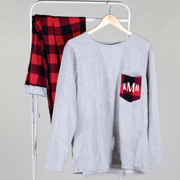 Cuddle Up Red Plaid Lounge Set