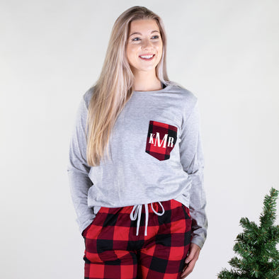 Cuddle Up Red Plaid Lounge Set