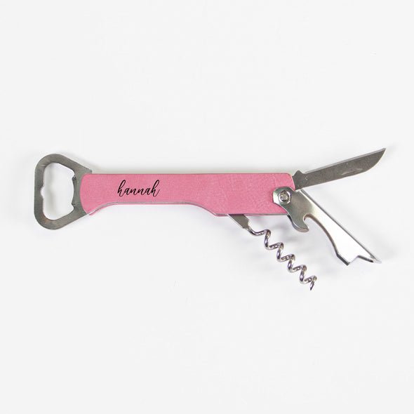 Leatherette Cork Opener Multi-Tool