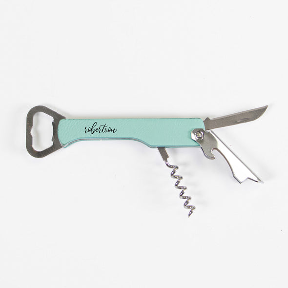 Leatherette Cork Opener Multi-Tool