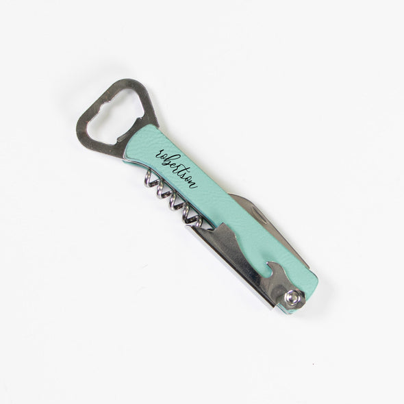 Leatherette Cork Opener Multi-Tool