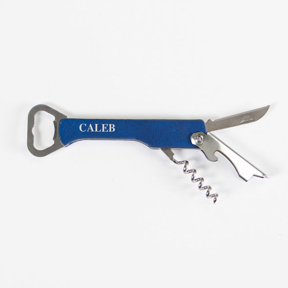 Leatherette Cork Opener Multi-Tool