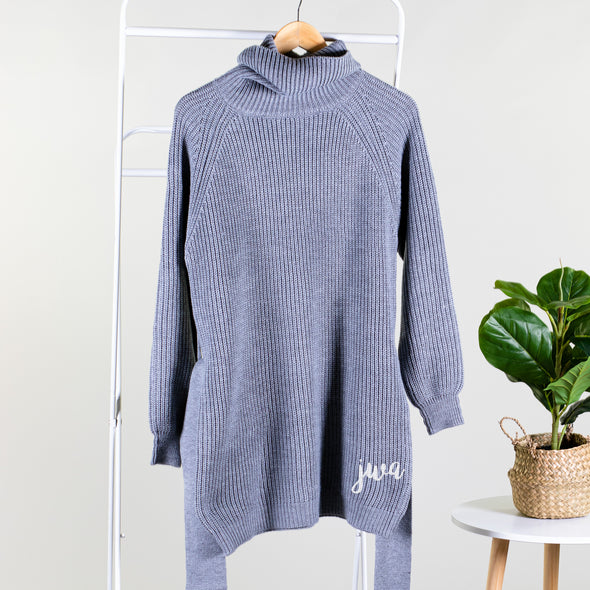 Just The Way Your Are Sweater Dress - Grey