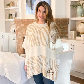 Wonderful Tonight Zebra Poncho