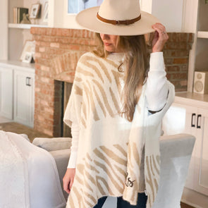 Wonderful Tonight Zebra Poncho