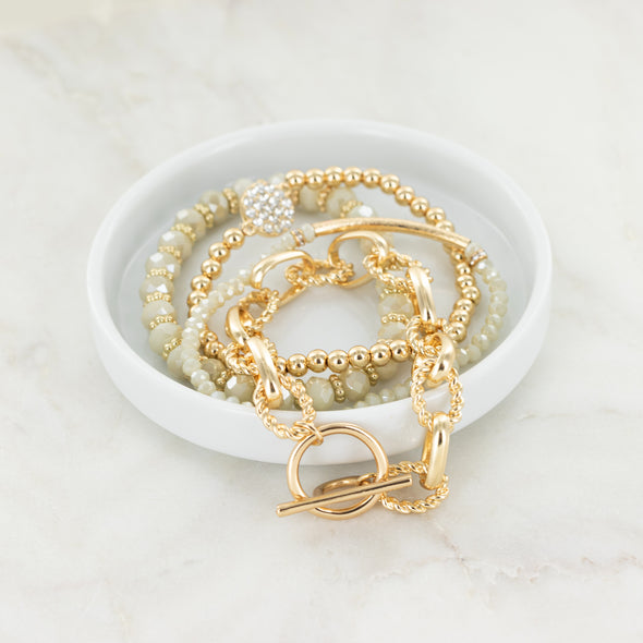 Casablanca Bracelet Stack - Ivory