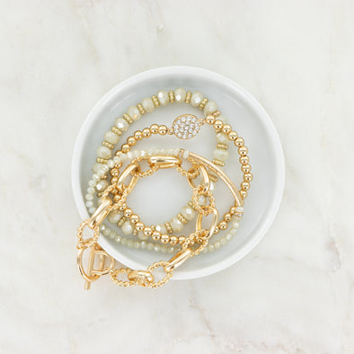 Casablanca Bracelet Stack - Ivory