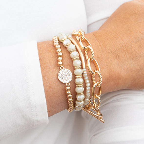 Casablanca Bracelet Stack - Ivory