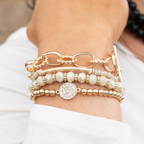 Casablanca Bracelet Stack - Ivory