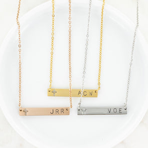 Forever Stamped Cross Necklace