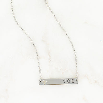 Forever Stamped Cross Necklace