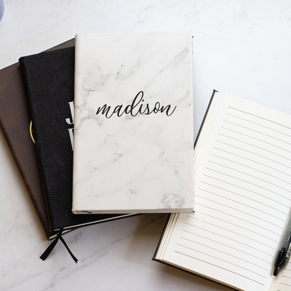 The Rest is Still Unwritten Leatherette Journal - Black