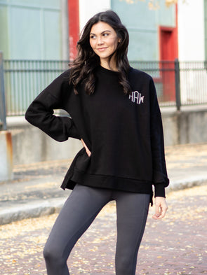 Cool Mornings, Chilly Nights Hi-Low Sweatshirt - Black