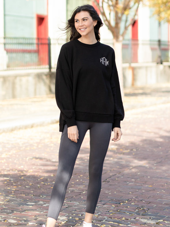 Cool Mornings, Chilly Nights Hi-Low Sweatshirt - Black