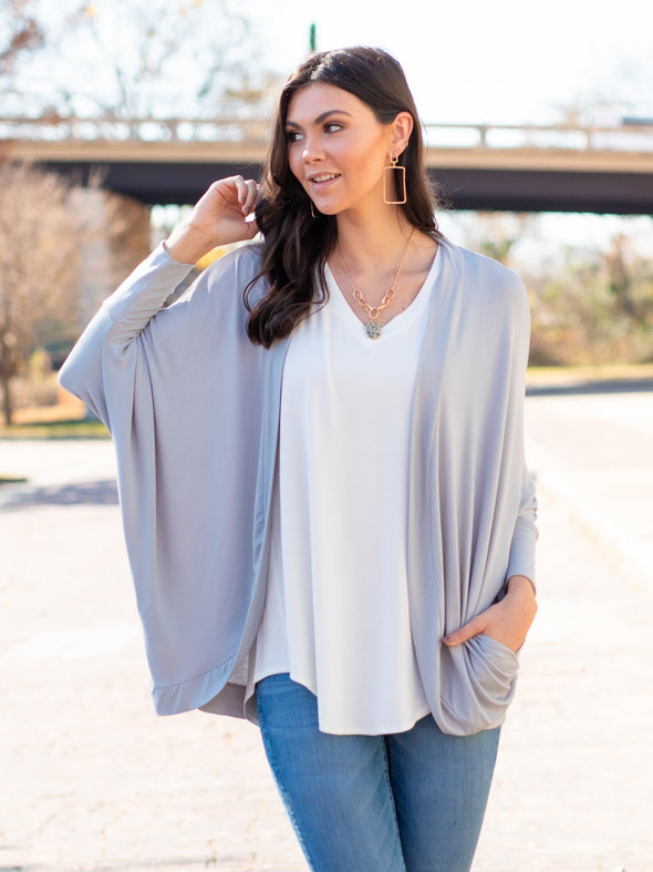 Lovefool Wrap Cardigan - Gray