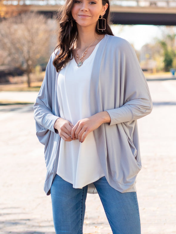 Lovefool Wrap Cardigan - Gray