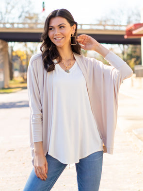 Lovefool Wrap Cardigan - Beige