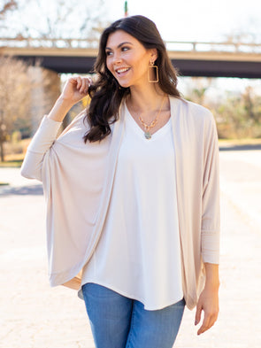 Lovefool Wrap Cardigan - Beige