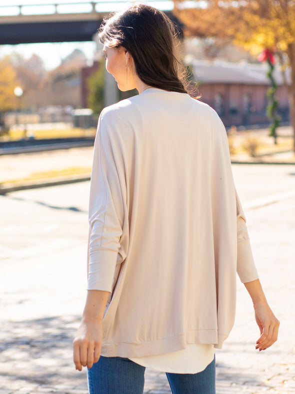 Lovefool Wrap Cardigan - Beige