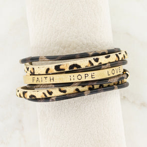 Faith Hope Love Bracelet - Beige