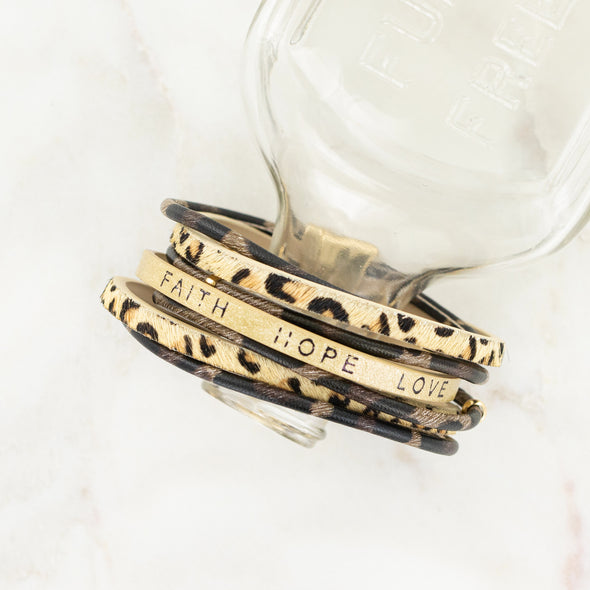 Faith Hope Love Bracelet - Beige