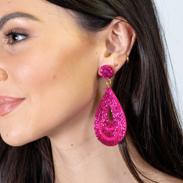 Sparkle and Shine Earrings - Red