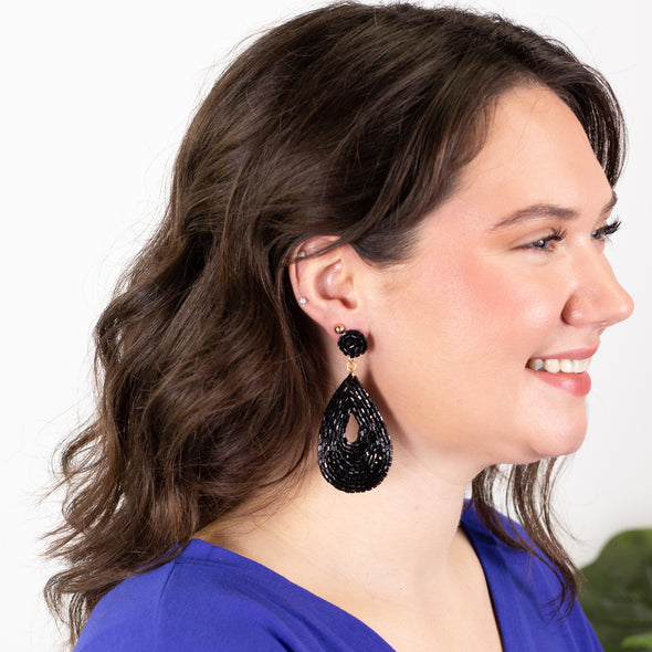 Sparkle and Shine Earrings - Black