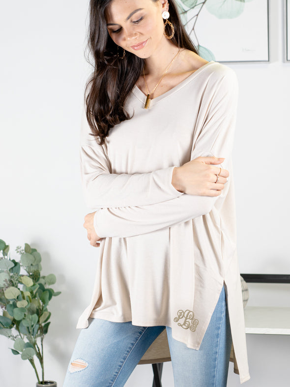 Time After Time Tunic - Beige