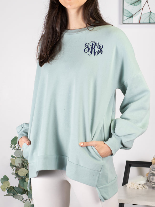 Cool Mornings, Chilly Nights Hi-Low Sweatshirt - Pink