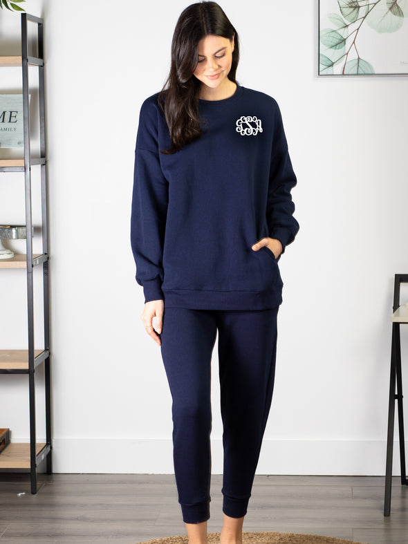 Don't Sweat It Jogger Set - Navy