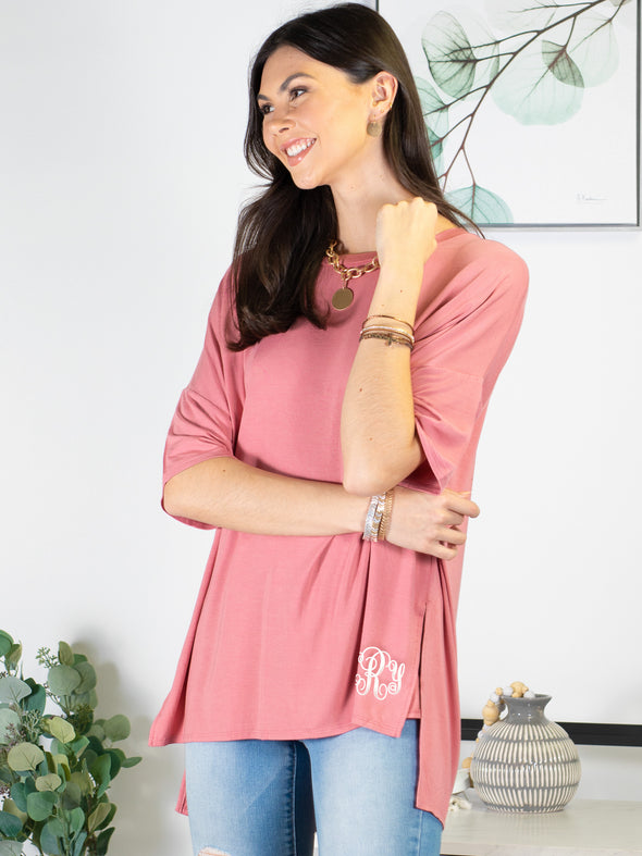 I Bet You Think About Me Tunic - Pink