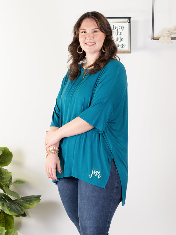 I Bet You Think About Me Tunic - Dark Teal