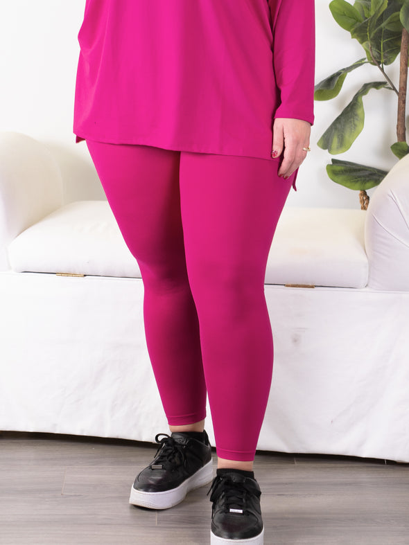 Time to Unwind Tunic & Leggings Set - Magenta