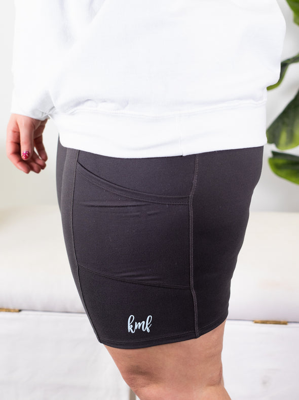 Keep Going Biker Shorts - Grey