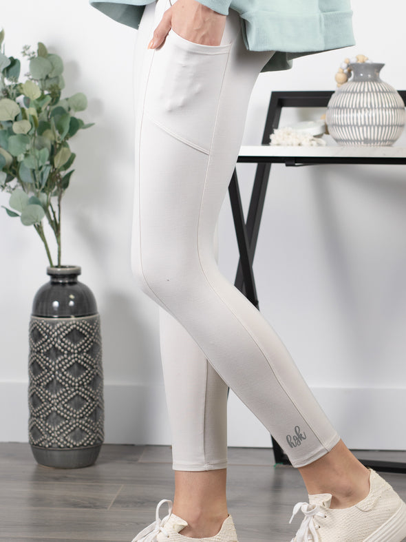 Crushing Goals Leggings - Ivory