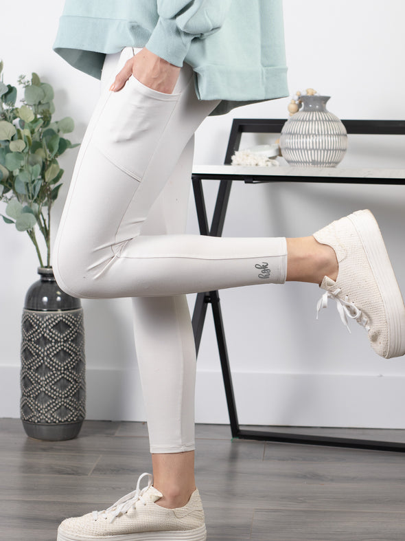 Crushing Goals Leggings - Ivory