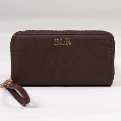 Double The Fun Wristlet/Wallet - Brown