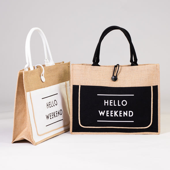 Hello Weekend Tote Bag