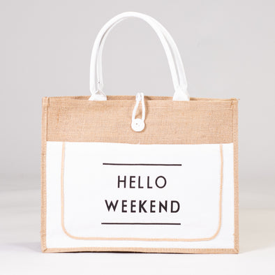 Hello Weekend Tote Bag